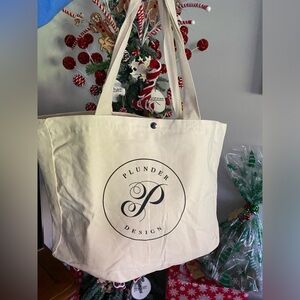 Plunder canvas, lined tote.  New